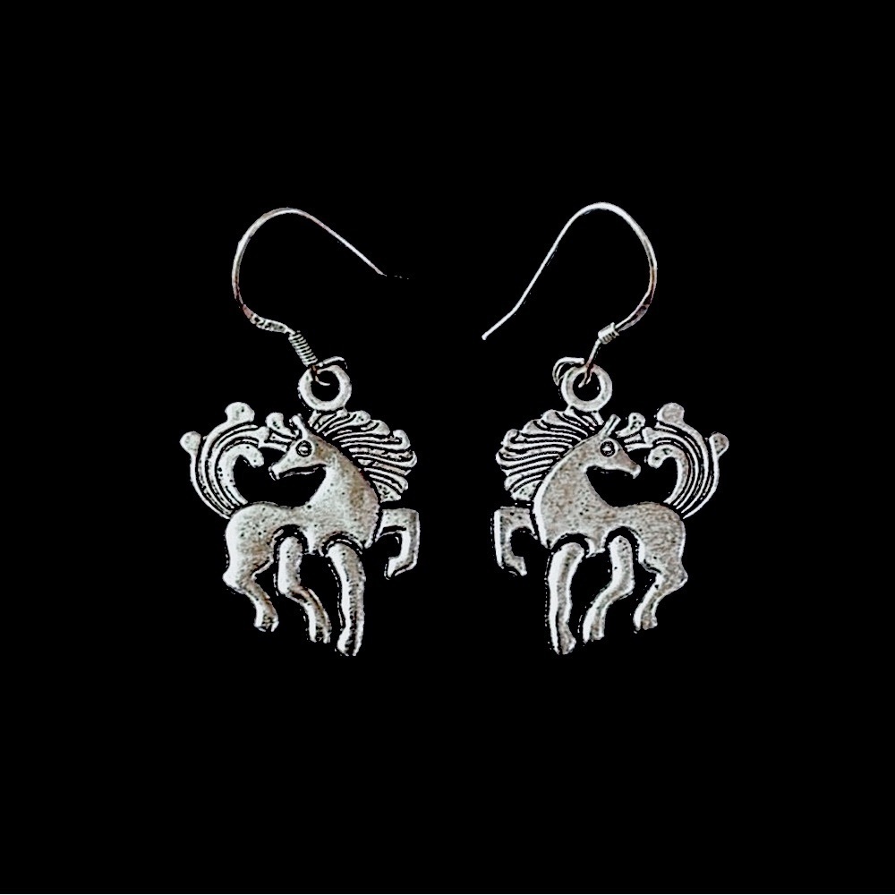 Silver Unicorn Earrings
